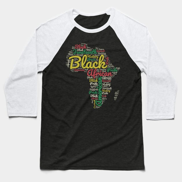 Black History Pride Baseball T-Shirt by Etopix